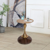 Lyco Side Table in Golden Base
