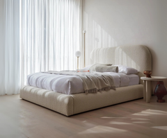 Helsinki Bed in Premium Boucle Fabric