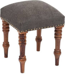 Claudia Round Side Stool in Teak Legs