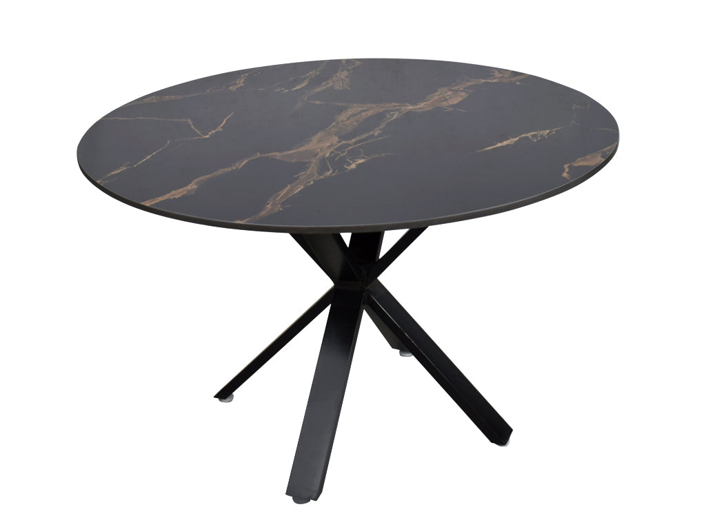 Black round marble table sales