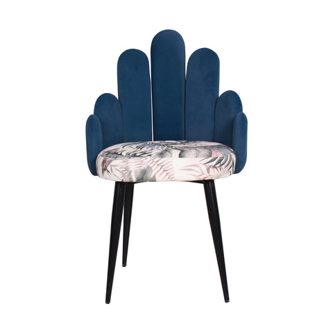 Freddy Lounge Chair In Velvet Fabric