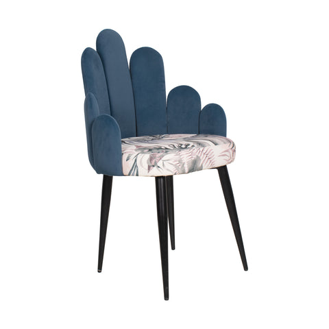 Freddy Lounge Chair In Velvet Fabric