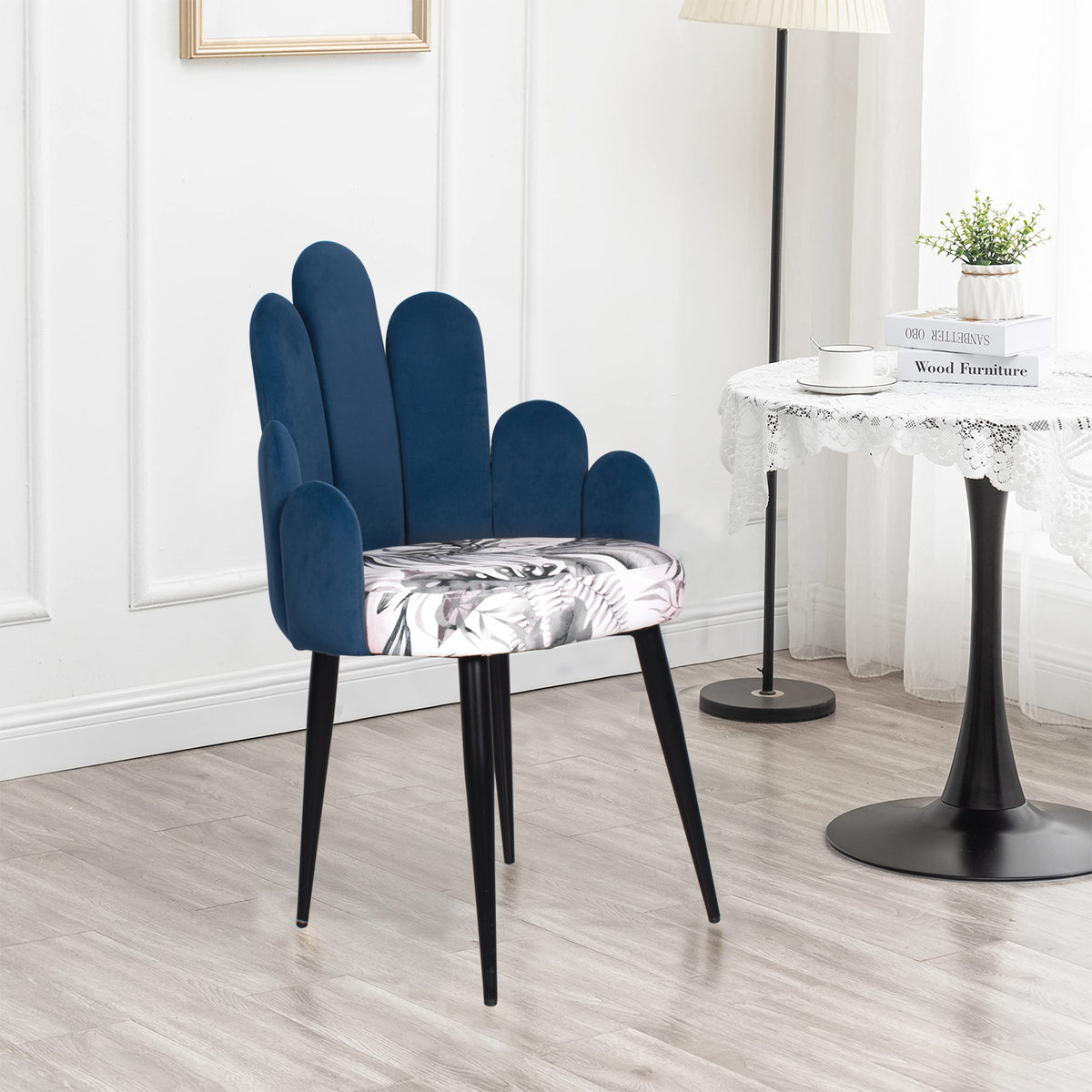 Freddy Lounge Chair In Velvet Fabric