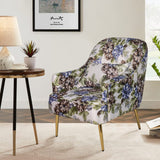 Aline Lounge Chair In Printed Fabric