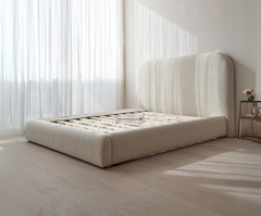 Helsinki Bed in Premium Boucle Fabric