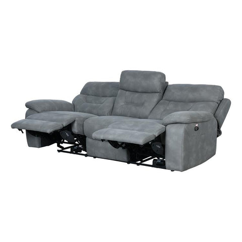 Paradise 3 Seater Motorized Recliner in Grey Color