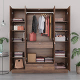 Gingham 4 Door Wardrobe Without Mirror