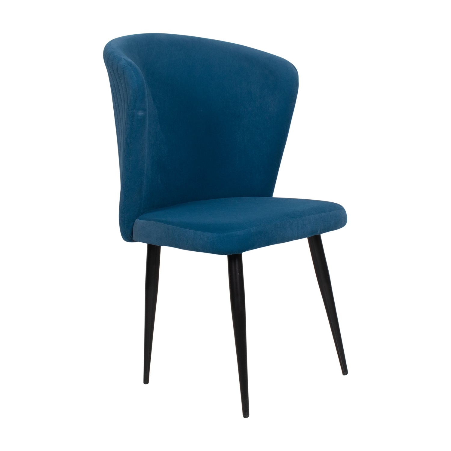 Carol Lounge Chair In Blue Velvet Fabric