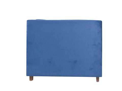 Windsor Sofa Set In Blue Velvet Fabric (3+1+1)