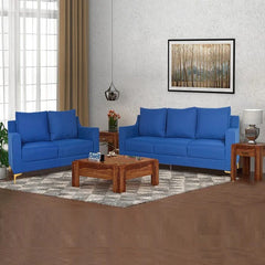 Donny Sofa In Blue Cotton Fabric