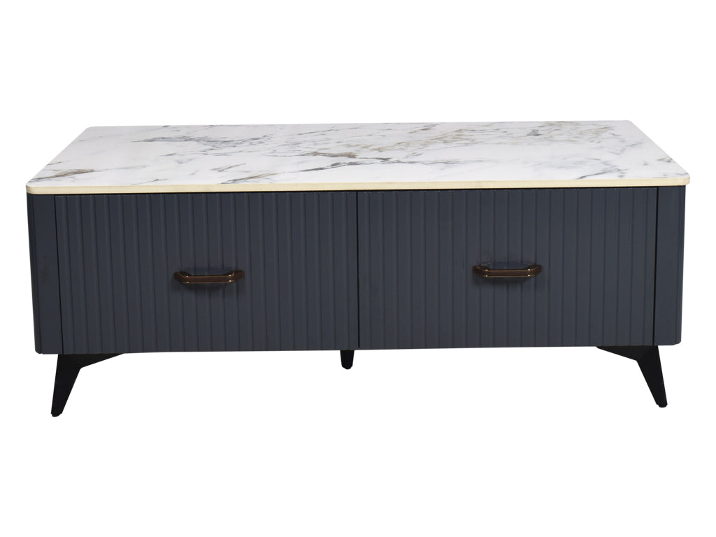 Steven Storage Coffee Table in Marble Top