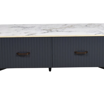 Steven Storage Coffee Table in Marble Top