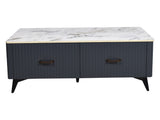Steven Storage Coffee Table in Marble Top