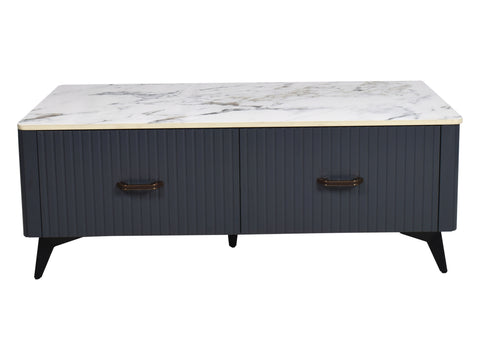 Steven Storage Coffee Table in Marble Top