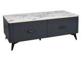 Steven Storage Coffee Table in Marble Top