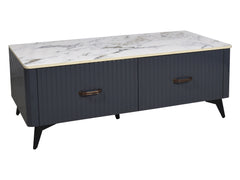 Steven Storage Coffee Table in Marble Top