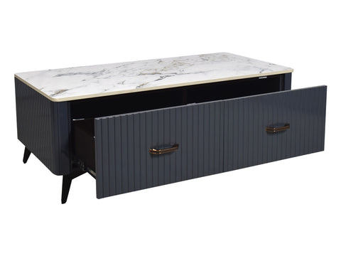 Steven Storage Coffee Table in Marble Top