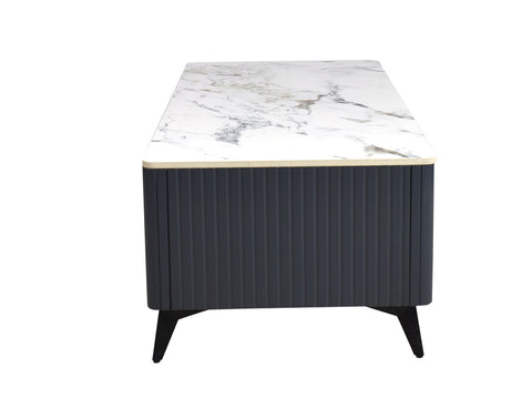 Steven Storage Coffee Table in Marble Top