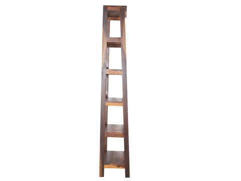Ladder Bookshelf Display Unit In Sheesham Wood