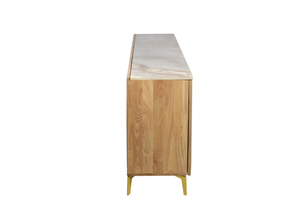 Sacandivian Sideboard in Rubber Wood with Marble Top