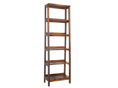 Ladder Bookshelf Display Unit In Sheesham Wood