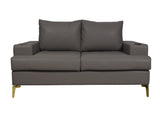 Duncan 2 Seater in Grey Leatherette