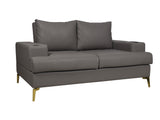 Duncan 4 Seater in Grey Leatherette