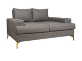 Duncan 4 Seater in Grey Leatherette