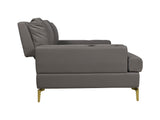 Duncan 2 Seater in Grey Leatherette