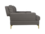 Duncan 4 Seater in Grey Leatherette