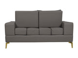 Duncan 4 Seater in Grey Leatherette