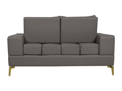 Duncan 4 Seater in Grey Leatherette