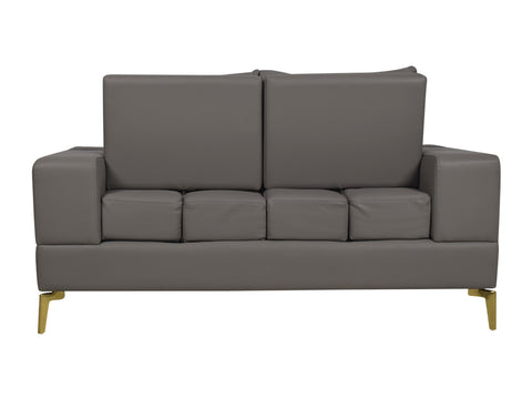 Duncan 2 Seater in Grey Leatherette