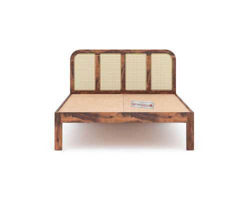Beacon Storage Bed in Sheesham Wood With Cane Design