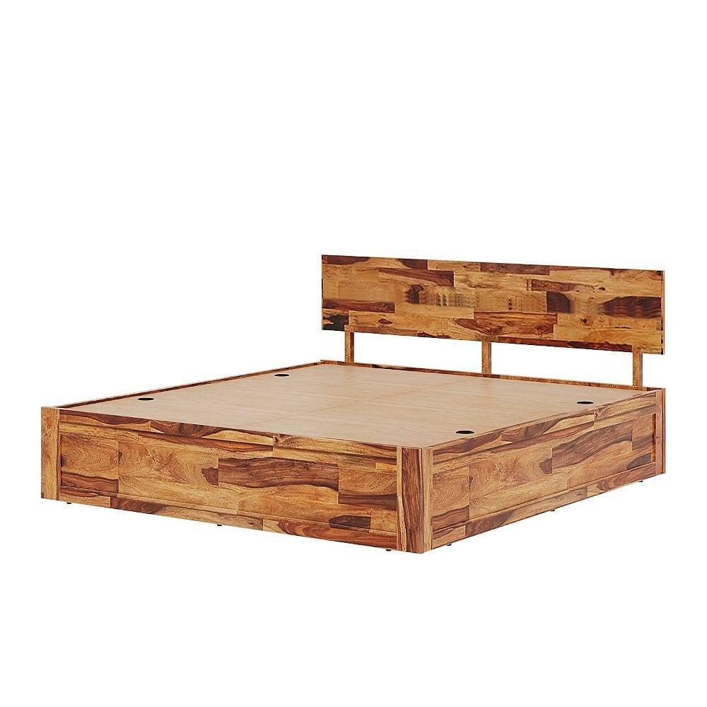 Pablo Sheesham Solid Wood Bed With Storage GetMyCouch