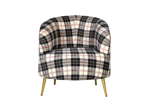 Guelfo Lounge Chair In Abstract Suede Fabric