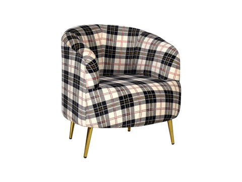 Guelfo Lounge Chair In Abstract Suede Fabric
