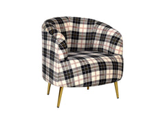 Guelfo Lounge Chair In Abstract Suede Fabric