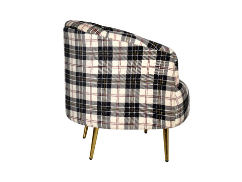 Guelfo Lounge Chair In Abstract Suede Fabric