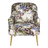 Aline Lounge Chair In Printed Fabric