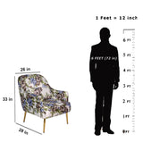 Aline Lounge Chair In Printed Fabric