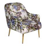 Aline Lounge Chair In Printed Fabric