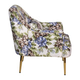 Aline Lounge Chair In Printed Fabric