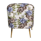 Aline Lounge Chair In Printed Fabric