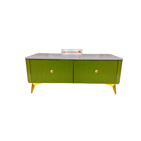 Steven Storage Coffee Table with Marble Top in Green Color