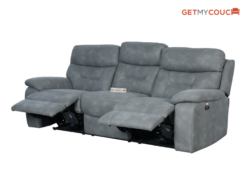 Dalin Seater Recliner Sofa Grey