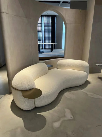 Serpentine Sofa by Vladimir Kigan in Boucle Fabric