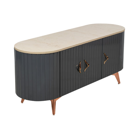 Misty TV Console With Marble Top
