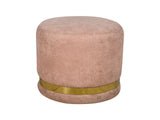 Nico Round Ottoman in Boucle Fabric