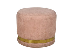 Nico Round Ottoman in Boucle Fabric